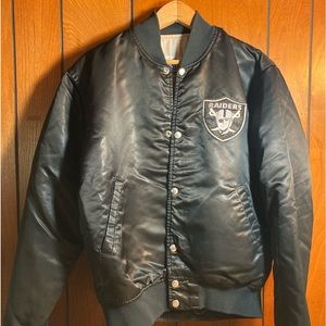 1980s Raiders Satin Starter Coat Medium